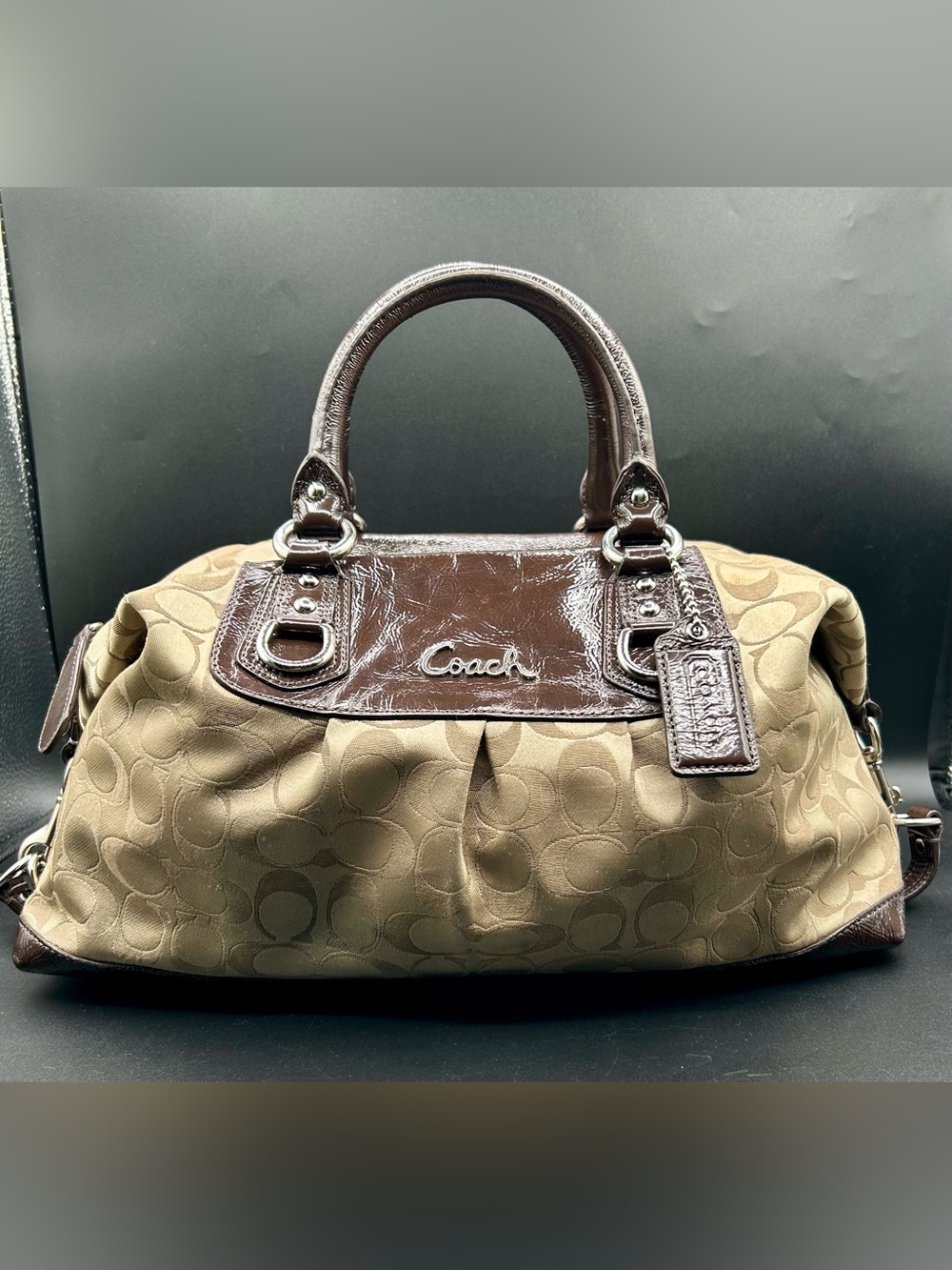 COACH Vintage Ashley Signature C Satchel. Hand & Shoulder Bag. Convertible.